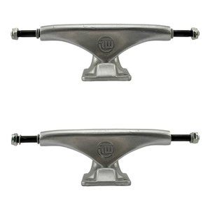 MINI LOGO Silver Finish 8" Trucks - Silver - Skateboard Trucks [Set of 2]
